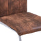 vidaXL - Eetkamerstoelen - 2 - st - kunstsuède - bruin