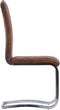 vidaXL - Eetkamerstoelen - 2 - st - kunstsuède - bruin