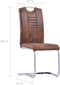 vidaXL - Eetkamerstoelen - 2 - st - kunstsuède - bruin