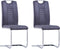 vidaXL - Eetkamerstoelen - 2 - st - kunstsuède - grijs