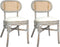 vidaXL - Eetkamerstoelen - 2 - st - linnen - grijs