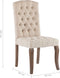vidaXL - Eetkamerstoelen - 2 - st - linnen-look - stof - beige