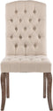 vidaXL - Eetkamerstoelen - 2 - st - linnen-look - stof - beige