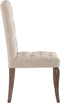 vidaXL - Eetkamerstoelen - 2 - st - linnen-look - stof - beige