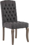 vidaXL - Eetkamerstoelen - 2 - st - linnen-look - stof - grijs