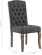 vidaXL - Eetkamerstoelen - 2 - st - linnen-look - stof - grijs