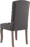 vidaXL - Eetkamerstoelen - 2 - st - linnen-look - stof - grijs