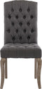 vidaXL - Eetkamerstoelen - 2 - st - linnen-look - stof - grijs