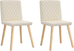 vidaXL - Eetkamerstoelen - 2 - st - linnen