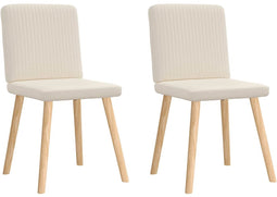 vidaXL - Eetkamerstoelen - 2 - st - linnen