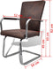 vidaXL - Eetkamerstoelen - 2 - st - luchtleer - bruin