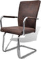 vidaXL - Eetkamerstoelen - 2 - st - luchtleer - bruin