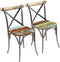 vidaXL - Eetkamerstoelen - 2 - st - massief - gerecycled - hout