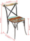 vidaXL - Eetkamerstoelen - 2 - st - massief - gerecycled - hout