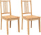 vidaXL - Eetkamerstoelen - 2 - st - massief - hout - naturel - rubber