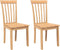 vidaXL - Eetkamerstoelen - 2 - st - massief - hout - naturel - rubber
