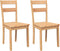 vidaXL - Eetkamerstoelen - 2 - st - massief - hout - naturel - rubber