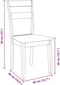 vidaXL - Eetkamerstoelen - 2 - st - massief - hout - naturel - rubber