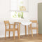 vidaXL - Eetkamerstoelen - 2 - st - massief - hout - naturel - rubber