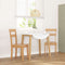 vidaXL - Eetkamerstoelen - 2 - st - massief - hout - naturel - rubber