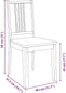 vidaXL - Eetkamerstoelen - 2 - st - massief - hout - naturel - rubber