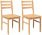 vidaXL - Eetkamerstoelen - 2 - st - massief - hout - rubber