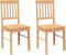 vidaXL - Eetkamerstoelen - 2 - st - massief - hout - rubber