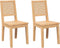 vidaXL - Eetkamerstoelen - 2 - st - massief - hout - rubber
