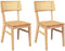 vidaXL - Eetkamerstoelen - 2 - st - massief - hout - rubber