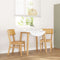 vidaXL - Eetkamerstoelen - 2 - st - massief - hout - rubber
