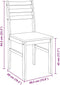 vidaXL - Eetkamerstoelen - 2 - st - massief - hout - rubber