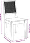 vidaXL - Eetkamerstoelen - 2 - st - massief - hout - rubber