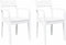 vidaXL - Eetkamerstoelen - 2 - st - massief - hout - rubber - wit