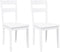 vidaXL - Eetkamerstoelen - 2 - st - massief - hout - rubber - wit