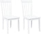 vidaXL - Eetkamerstoelen - 2 - st - massief - hout - rubber - wit