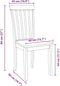 vidaXL - Eetkamerstoelen - 2 - st - massief - hout - rubber - wit