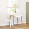 vidaXL - Eetkamerstoelen - 2 - st - massief - hout - rubber - wit