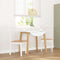 vidaXL - Eetkamerstoelen - 2 - st - massief - hout - rubber - wit