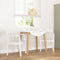 vidaXL - Eetkamerstoelen - 2 - st - massief - hout - rubber - wit