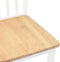 vidaXL - Eetkamerstoelen - 2 - st - massief - hout - rubber - wit
