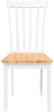 vidaXL - Eetkamerstoelen - 2 - st - massief - hout - rubber - wit