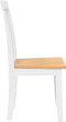 vidaXL - Eetkamerstoelen - 2 - st - massief - hout - rubber - wit