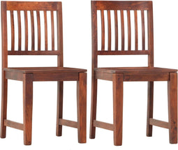 vidaXL - Eetkamerstoelen - 2 - st - massief - mangohout