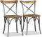 vidaXL - Eetkamerstoelen - 2 - st - massief - mangohout