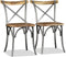 vidaXL - Eetkamerstoelen - 2 - st - massief - mangohout