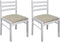 vidaXL - Eetkamerstoelen - 2 - st - massief - rubberwood - en - fluweel - wit