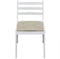 vidaXL - Eetkamerstoelen - 2 - st - massief - rubberwood - en - fluweel - wit