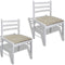 vidaXL - Eetkamerstoelen - 2 - st - massief - rubberwood - en - fluweel - wit