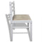 vidaXL - Eetkamerstoelen - 2 - st - massief - rubberwood - en - fluweel - wit
