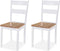 vidaXL - Eetkamerstoelen - 2 - st - massief - rubberwood - wit